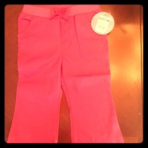 NWT Little girls bright pink pants, Size 18 mos
